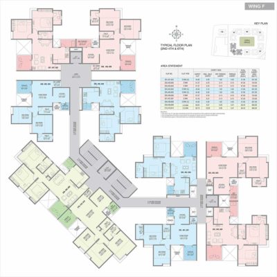 Wing F - 3rd,5th,7th & 9th Floor Plan